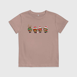 Детская футболка НОВОГОДНИЕ ЁЖИКИ
