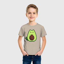 Футболка хлопковая детская Avo cat o, цвет: миндальный — фото 2