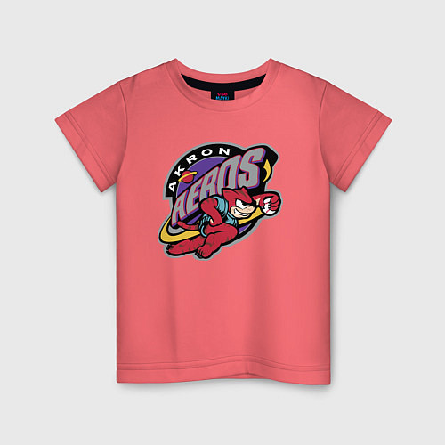 Детская футболка Akron Aeros - baseball team / Коралловый – фото 1