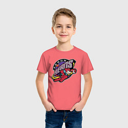 Футболка хлопковая детская Akron Aeros - baseball team, цвет: коралловый — фото 2