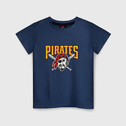 Футболка хлопковая детская Pittsburgh Pirates - baseball team, цвет: тёмно-синий