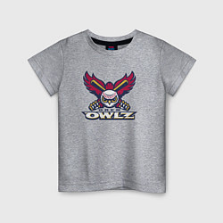 Футболка хлопковая детская Orem Owlz - baseball team, цвет: меланж