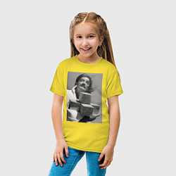 Футболка хлопковая детская Salvador Dali & cross, цвет: желтый — фото 2