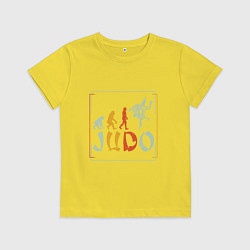 Футболка хлопковая детская Judo Warriors, цвет: желтый