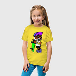 Футболка хлопковая детская Крутой Тигр 2022, цвет: желтый — фото 2