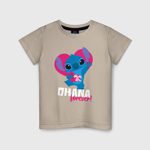 Детская футболка Ohana forever / Миндальный – фото 1