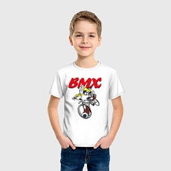 Футболка хлопковая детская Extreme BMX riding, цвет: белый — фото 2