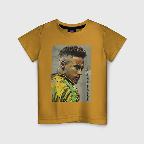 Детская футболка Neymar Junior - Brazil national team / Горчичный – фото 1