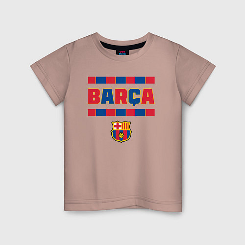 Детская футболка Barcelona FC ФК Барселона / Пыльно-розовый – фото 1