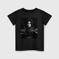 Детская футболка Тимоти Шаламе черно белое фото