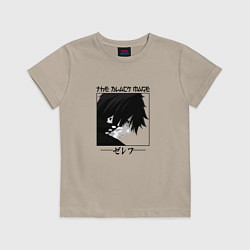 Футболка хлопковая детская Хвост Феи Fairy Tail, Зереф Zeref, цвет: миндальный