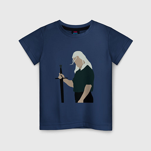Детская футболка Witcher Генри Кавилл / Тёмно-синий – фото 1
