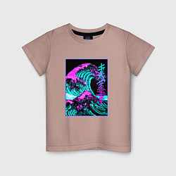 Детская футболка НЕОНОВАЯ ВОЛНА, ЯПОНИЯ, ФУДЗИЯМА JAPAN NEON