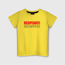 Футболка хлопковая детская Отчаянные домохозяйки Logo 2, цвет: желтый