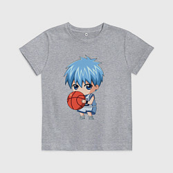 Футболка хлопковая детская Чиби Тецуя Куроко, цвет: меланж