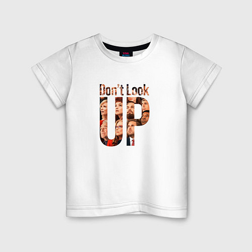 Детская футболка Dont look up brush edition / Белый – фото 1