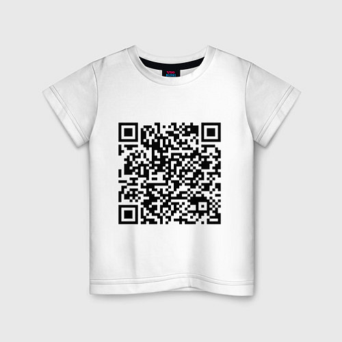 Детская футболка QR-код Скала Джонсон / Белый – фото 1