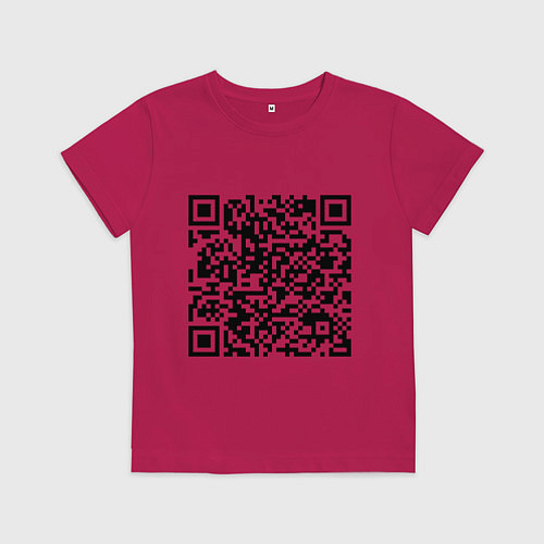 Детская футболка QR-код Скала Джонсон / Маджента – фото 1