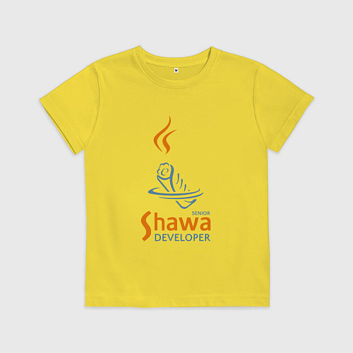 Детская футболка Senior Shawa Developer / Желтый – фото 1