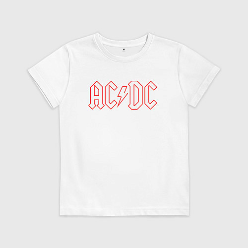 Детская футболка ACDC - Logo / Белый – фото 1