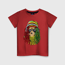 Футболка хлопковая детская Rasta lioN, цвет: красный