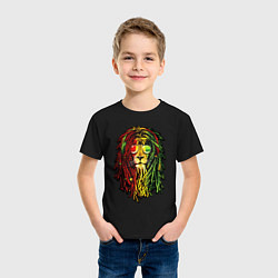 Футболка хлопковая детская Jam lioN, цвет: черный — фото 2
