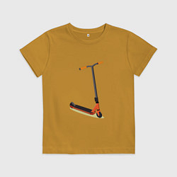 Футболка хлопковая детская Кикскутеринг, цвет: горчичный