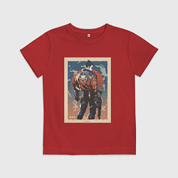 Футболка хлопковая детская Yoru art, цвет: красный