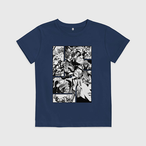 Детская футболка Дио Брандо Панель манги / Тёмно-синий – фото 1