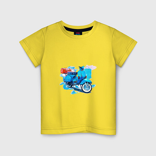 Детская футболка Легендарная VESPA / Желтый – фото 1