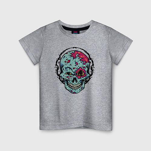 Детская футболка Cool skull! Grin! / Меланж – фото 1