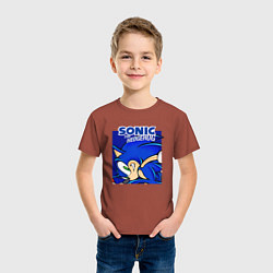 Футболка хлопковая детская Sonic Adventure Sonic, цвет: кирпичный — фото 2