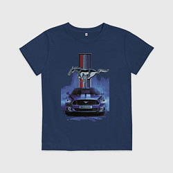 Футболка хлопковая детская Mustang - лучший среди равных!, цвет: тёмно-синий