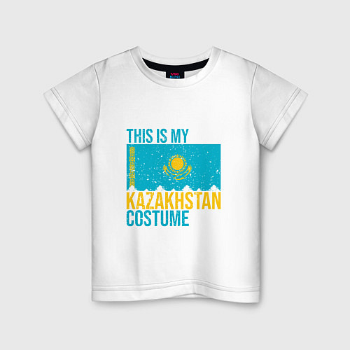 Детская футболка Казахстанскйи костюм / Белый – фото 1