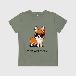 Детская футболка ИНКОРГНИТО , скрытый корги