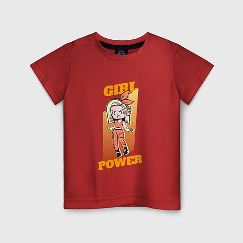 Детская футболка Girl Power Anime / Красный – фото 1