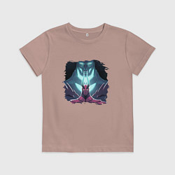 Футболка хлопковая детская Террорблэйд арт, цвет: пыльно-розовый