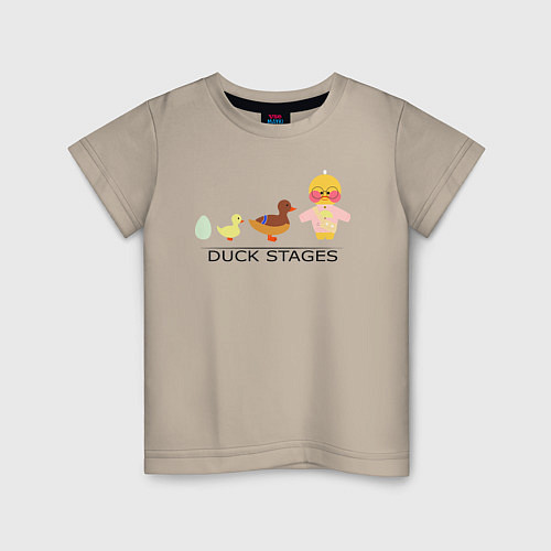 Детская футболка Duck stages / Миндальный – фото 1