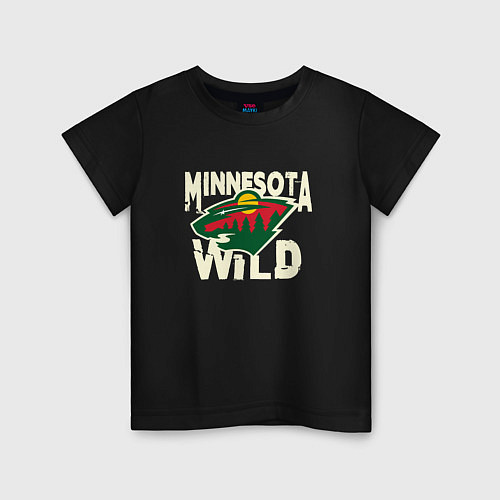 Детская футболка Миннесота Уайлд, Minnesota Wild / Черный – фото 1