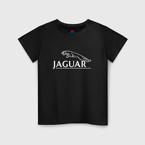 Детская футболка Jaguar, Ягуар Логотип / Черный – фото 1