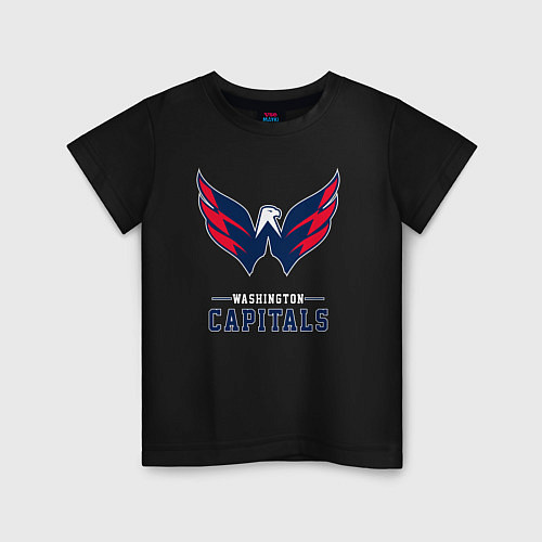 Детская футболка Вашингтон Кэпиталз , Washington Capitals / Черный – фото 1