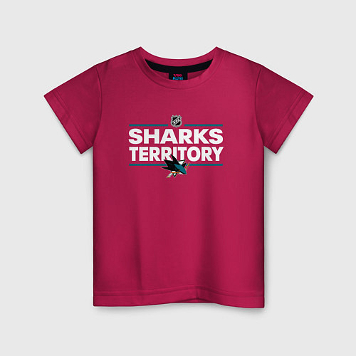 Детская футболка SHARKS TERRITORY САН-ХОСЕ ШАРКС / Маджента – фото 1