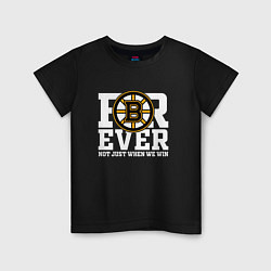 Футболка хлопковая детская FOREVER NOT JUST WHEN WE WIN, Boston Bruins, Босто, цвет: черный