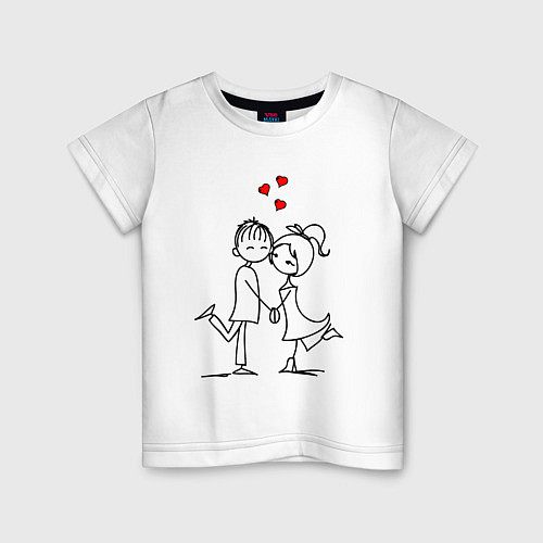 Детская футболка Happyvalentines / Белый – фото 1