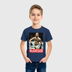 Футболка хлопковая детская Конор МакГрегор McGregor, цвет: тёмно-синий — фото 2