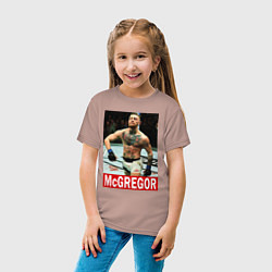 Футболка хлопковая детская Конор МакГрегор McGregor, цвет: пыльно-розовый — фото 2