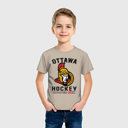 Футболка хлопковая детская OTTAWA SENATORS ОТТАВА СЕНАТОРЗ, цвет: миндальный — фото 2