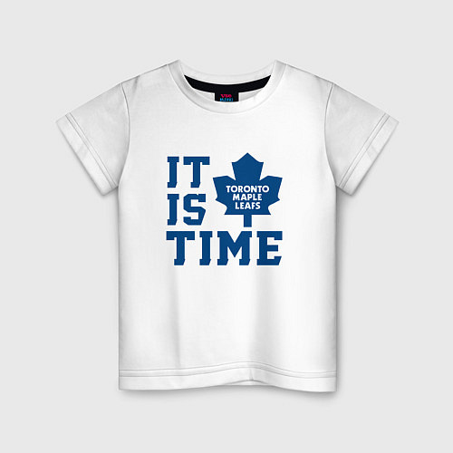 Детская футболка It is Toronto Maple Leafs Time, Торонто Мейпл Лифс / Белый – фото 1