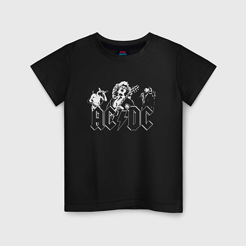Детская футболка ACDC Группа / Черный – фото 1