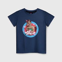 Детская футболка Единорог в облаках